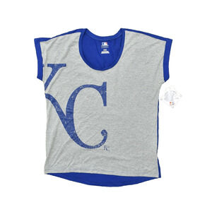 NEW Genuine Merchandise Women's Size M Basic Short Sleeve Gray Cotton Kansas Cit